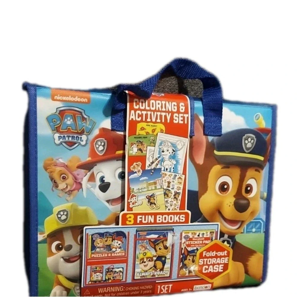 Paw Patrol Coloring And Activity Set Nickelodeon Birthday Art Puzzles Games New